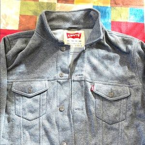 Grey Levi’s Faux Shearling Lined shirt jacket